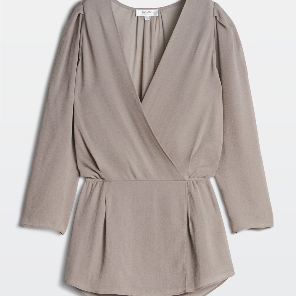 Babaton dry-cleaned Alexander Blouse Grey